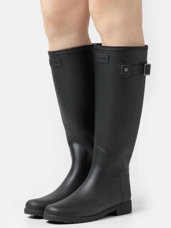 Hunter Shoes - Hunter Tall Matte Black Tall Rain Boots w/Side Buckle Women’s Sz 8, Like New
